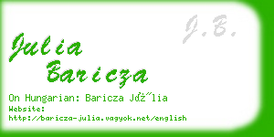 julia baricza business card